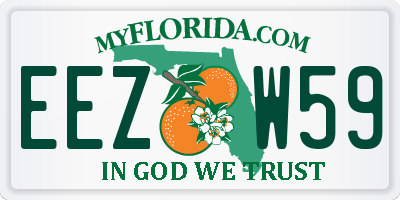 FL license plate EEZW59