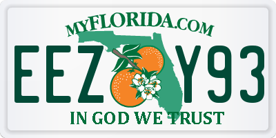 FL license plate EEZY93