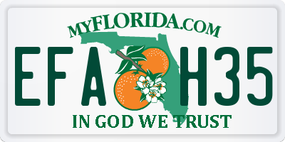 FL license plate EFAH35
