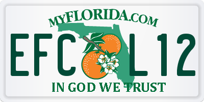FL license plate EFCL12