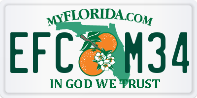 FL license plate EFCM34