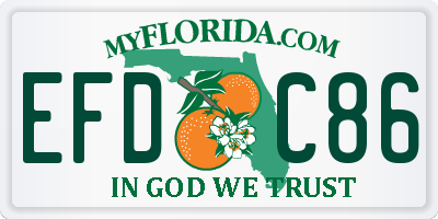 FL license plate EFDC86