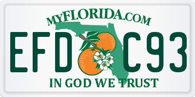 FL license plate EFDC93