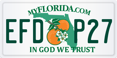 FL license plate EFDP27
