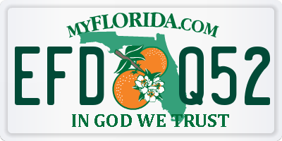 FL license plate EFDQ52