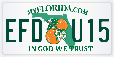 FL license plate EFDU15
