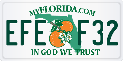 FL license plate EFEF32
