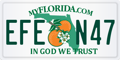 FL license plate EFEN47