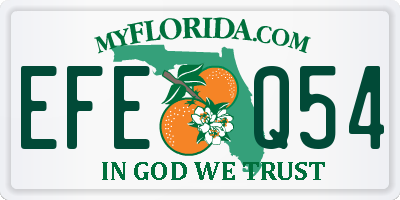 FL license plate EFEQ54