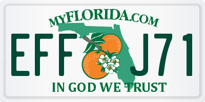 FL license plate EFFJ71