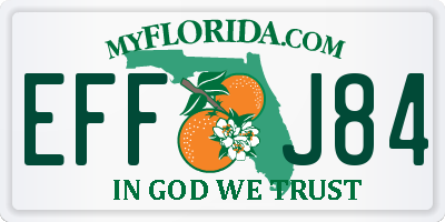 FL license plate EFFJ84