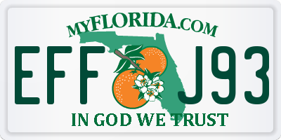 FL license plate EFFJ93