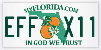 FL license plate EFFX11