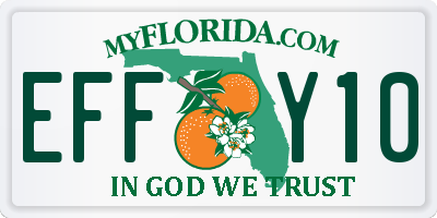 FL license plate EFFY10