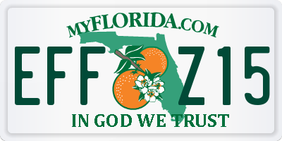 FL license plate EFFZ15