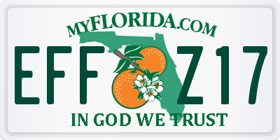 FL license plate EFFZ17