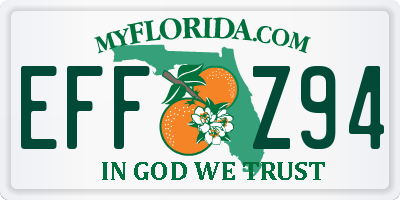 FL license plate EFFZ94