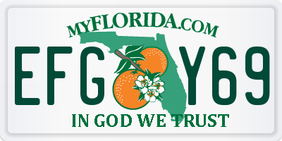 FL license plate EFGY69