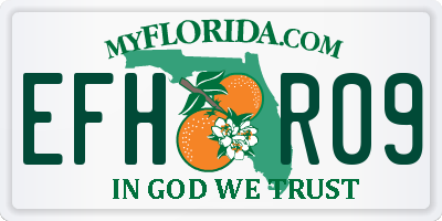 FL license plate EFHR09