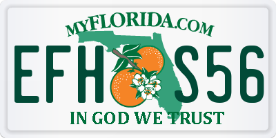 FL license plate EFHS56