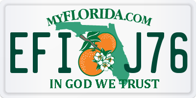 FL license plate EFIJ76
