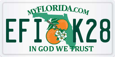 FL license plate EFIK28