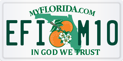 FL license plate EFIM10