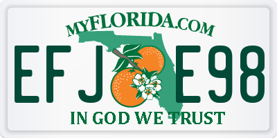 FL license plate EFJE98