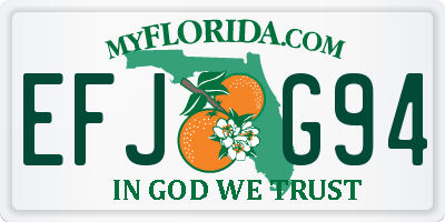 FL license plate EFJG94