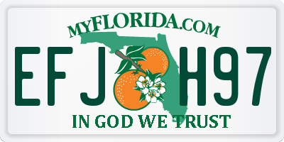 FL license plate EFJH97