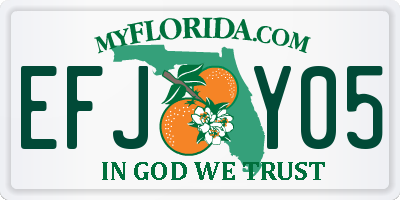FL license plate EFJY05