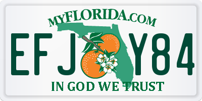 FL license plate EFJY84