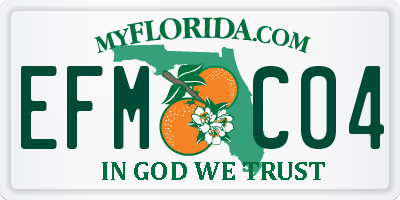 FL license plate EFMC04