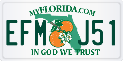 FL license plate EFMJ51