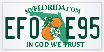 FL license plate EFOE95