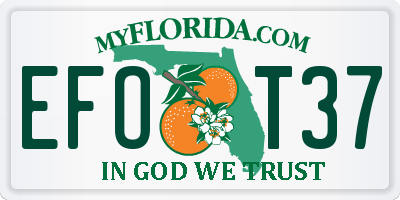 FL license plate EFOT37