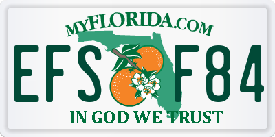 FL license plate EFSF84