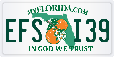 FL license plate EFSI39