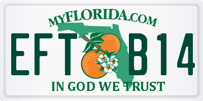 FL license plate EFTB14