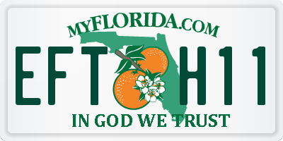 FL license plate EFTH11