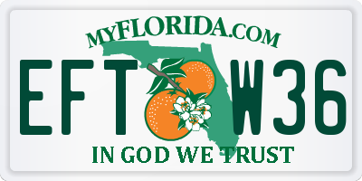 FL license plate EFTW36