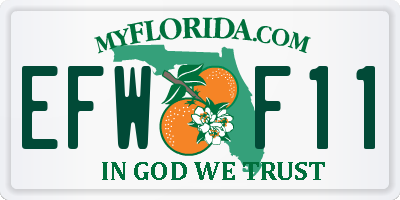 FL license plate EFWF11