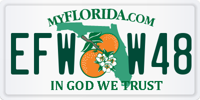 FL license plate EFWW48