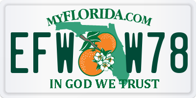FL license plate EFWW78