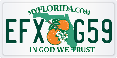 FL license plate EFXG59