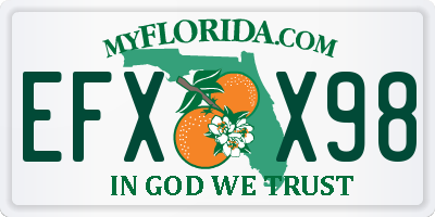 FL license plate EFXX98