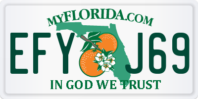 FL license plate EFYJ69