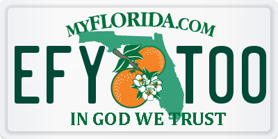 FL license plate EFYT00