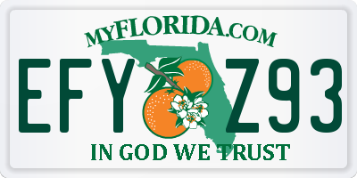 FL license plate EFYZ93