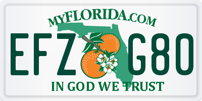 FL license plate EFZG80